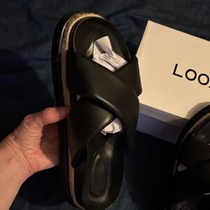 Women's Black Slide-On Sandals Size 9